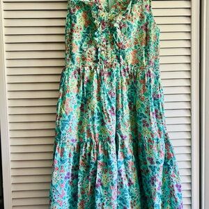 J. Crew Mint Floral Dress